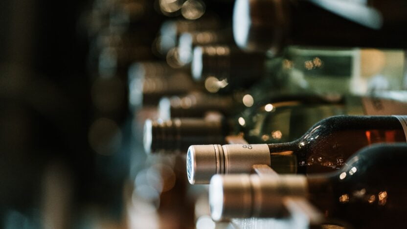 selective focus photography of bottles