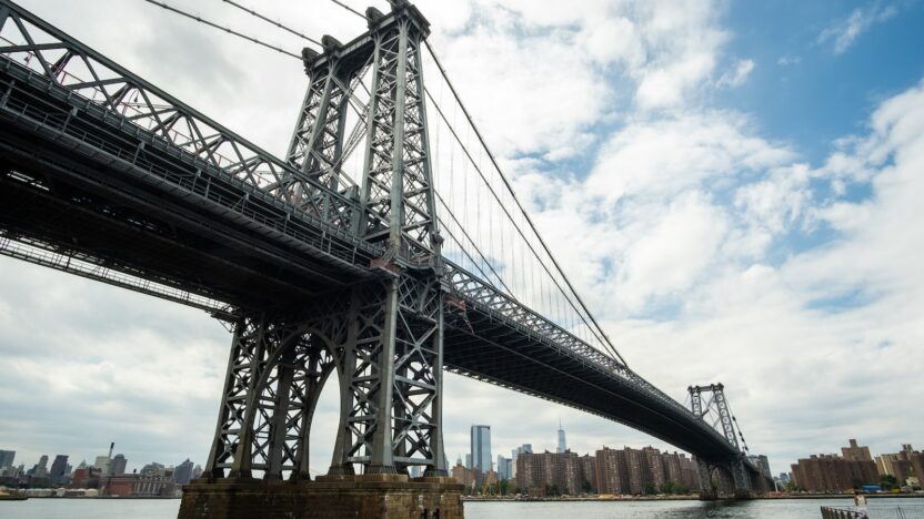 a large bridge over water